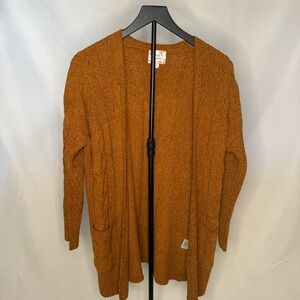 🍂 Pink Republic Rust Cardigan – Medium • Open Front • EUC